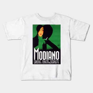 Vintage Advertising Poster Modiano Cartine e Tubetti per Sigarette Kids T-Shirt